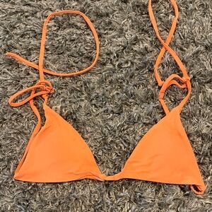 Orange Triangle Bikini Top
